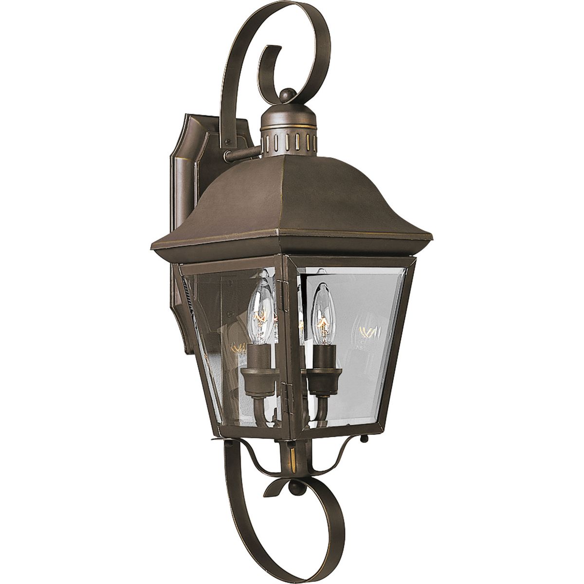 PROGRESS LIGHTING P5688-20 Antique Bronze Andover Collection Two-Light Medium Wall Lantern