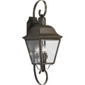 PROGRESS LIGHTING P5689-20 Antique Bronze Andover Collection Three-Light Large Wall Lantern
