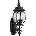 PROGRESS LIGHTING P5700-31 Textured Black Onion Lantern Collection Three-Light Wall Lantern
