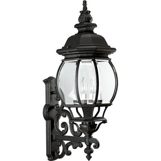 PROGRESS LIGHTING P5701-31 Textured Black Onion Lantern Collection Four-Light Wall Lantern