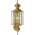 PROGRESS LIGHTING P5730-10 Polished Brass BrassGUARD Collection Three-Light Wall Lantern