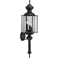 PROGRESS LIGHTING P5731-31 Matte Black Carriage Classics Collection Three-Light Wall Lantern