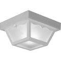 PROGRESS LIGHTING P5744-30 White One-Light 8-1/4" Flush Mount for Indoor/Outdoor use