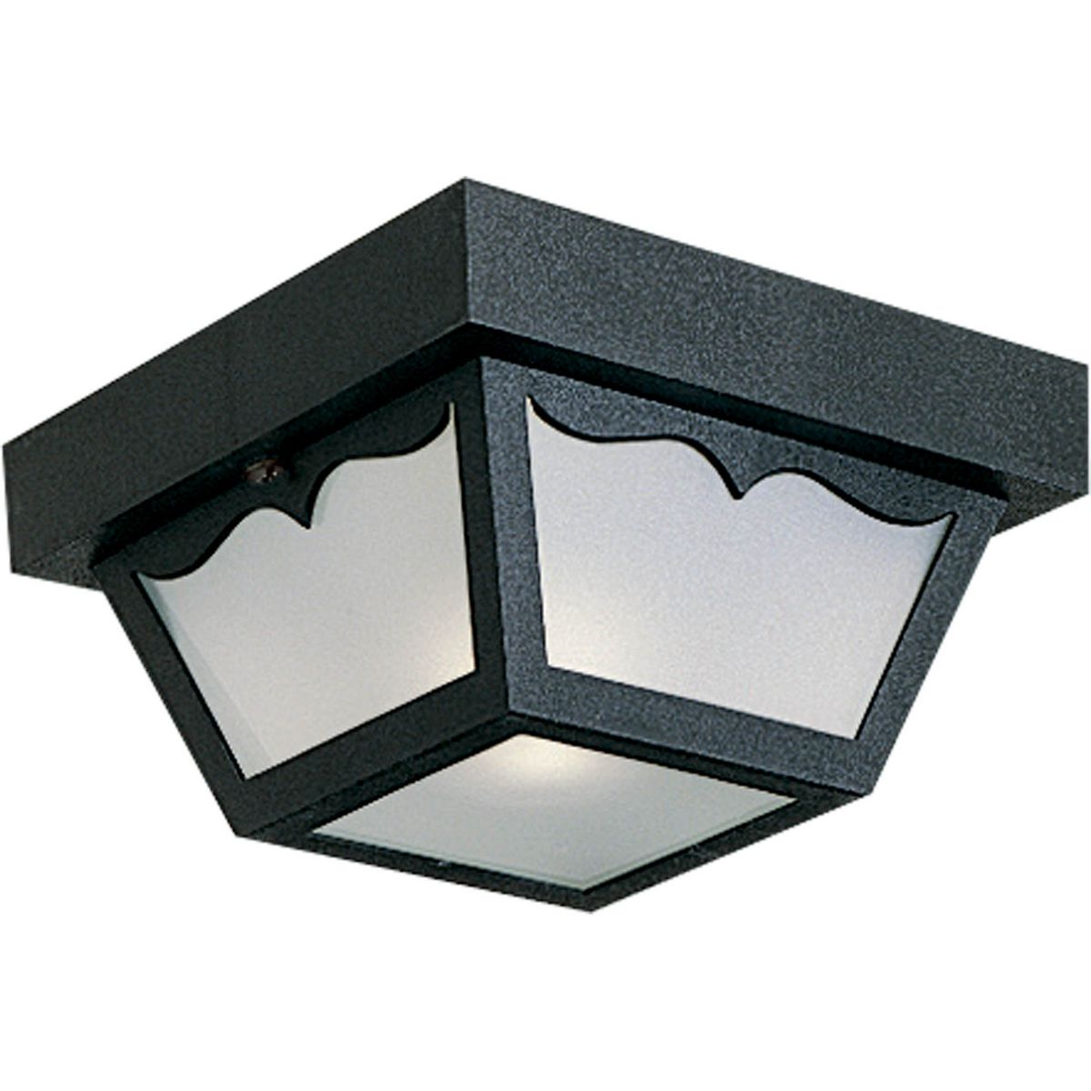 PROGRESS LIGHTING P5744-31 Textured Black One-Light 8-1/4" Flush Mount for Indoor/Outdoor use