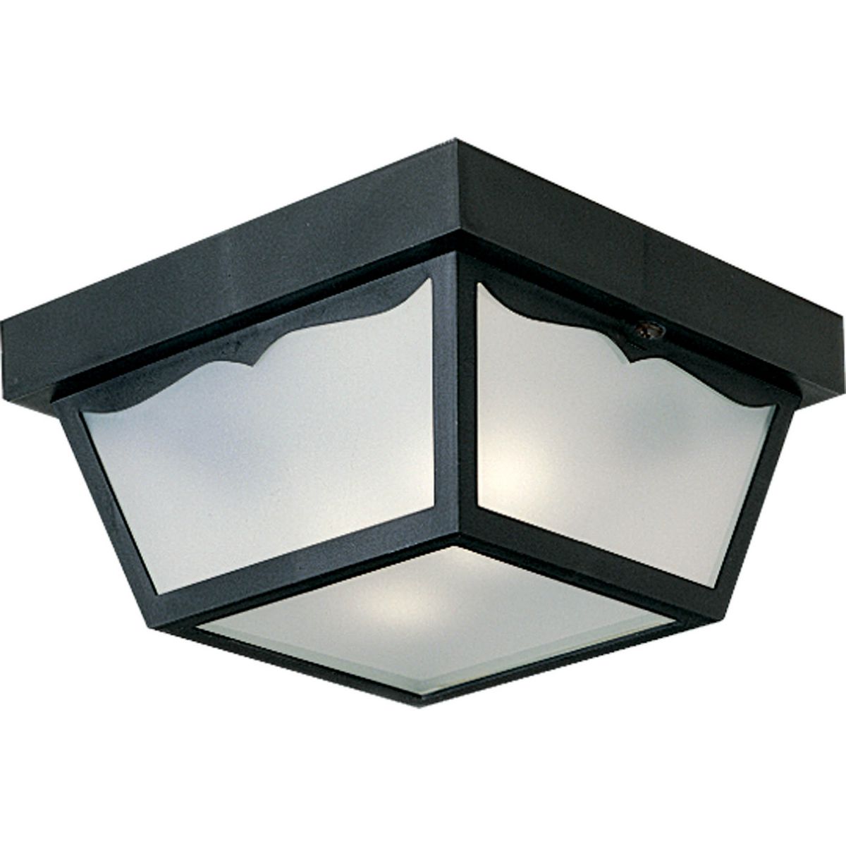 PROGRESS LIGHTING P5745-31 Textured Black Two-Light 10-1/4" Flush Mount for Indoor/Outdoor use