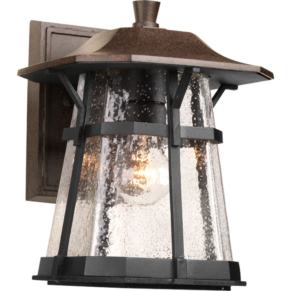 PROGRESS LIGHTING P5750-84 Espresso Derby Collection One-Light Medium Wall Lantern