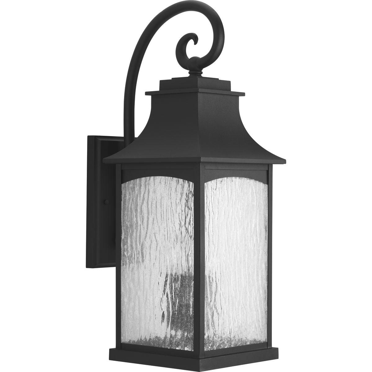 PROGRESS LIGHTING P5755-31 Textured Black Maison Collection Three-Light Large Wall Lantern