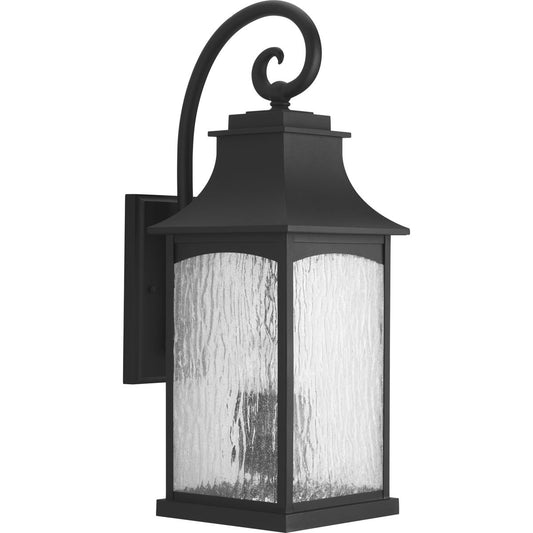 PROGRESS LIGHTING P5755-31 Textured Black Maison Collection Three-Light Large Wall Lantern