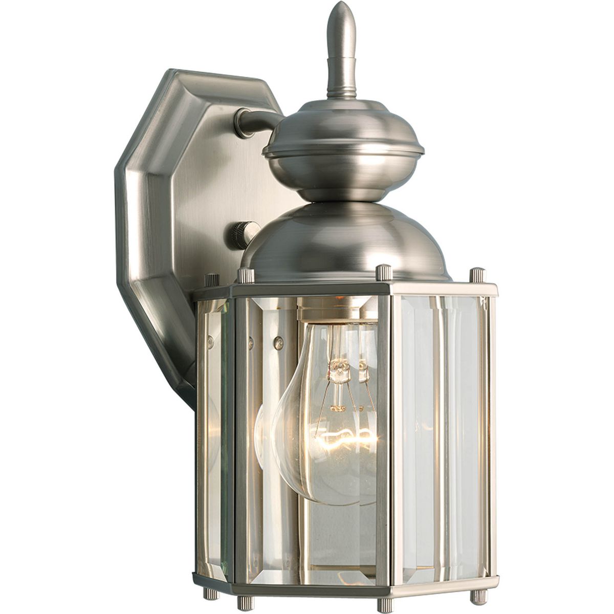 PROGRESS LIGHTING P5756-09 Brushed Nickel Carriage Classics One-Light Wall Lantern