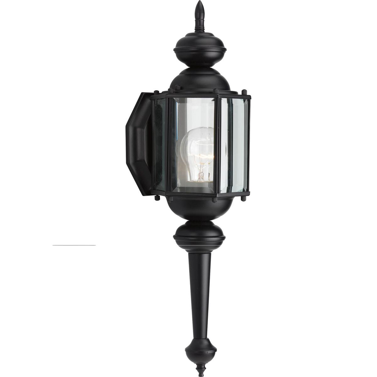PROGRESS LIGHTING P5758-31 Matte Black Carriage Classics Collection One-Light Wall Lantern