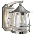 PROGRESS LIGHTING P5763-09 Brushed Nickel Prairie Collection One-Light Medium Wall Lantern