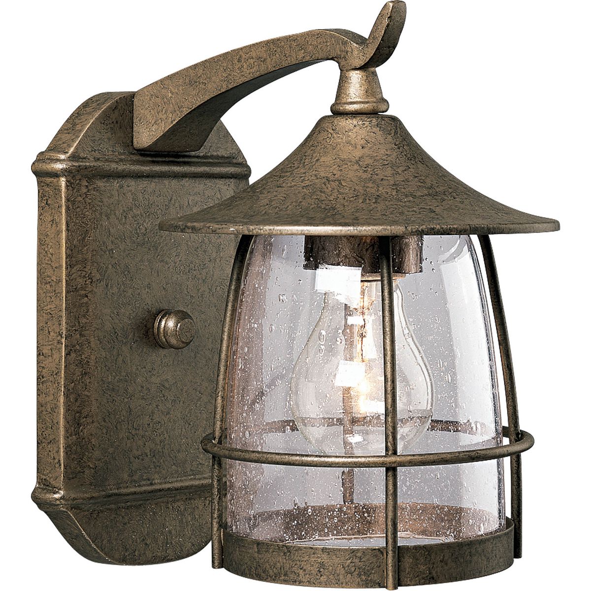 PROGRESS LIGHTING P5763-86 Burnished Chestnut Prairie Collection One-Light Medium Wall Lantern
