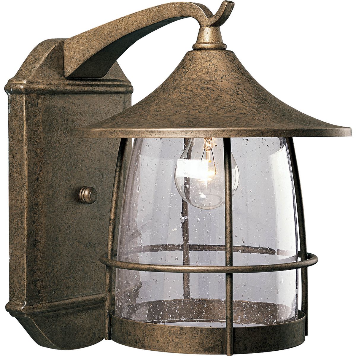 PROGRESS LIGHTING P5764-86 Burnished Chestnut Prairie Collection One-Light Large Wall Lantern