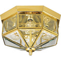 PROGRESS LIGHTING P5789-10 Polished Brass Four-Light Beveled Glass 11-1/8" Close-to-Ceiling