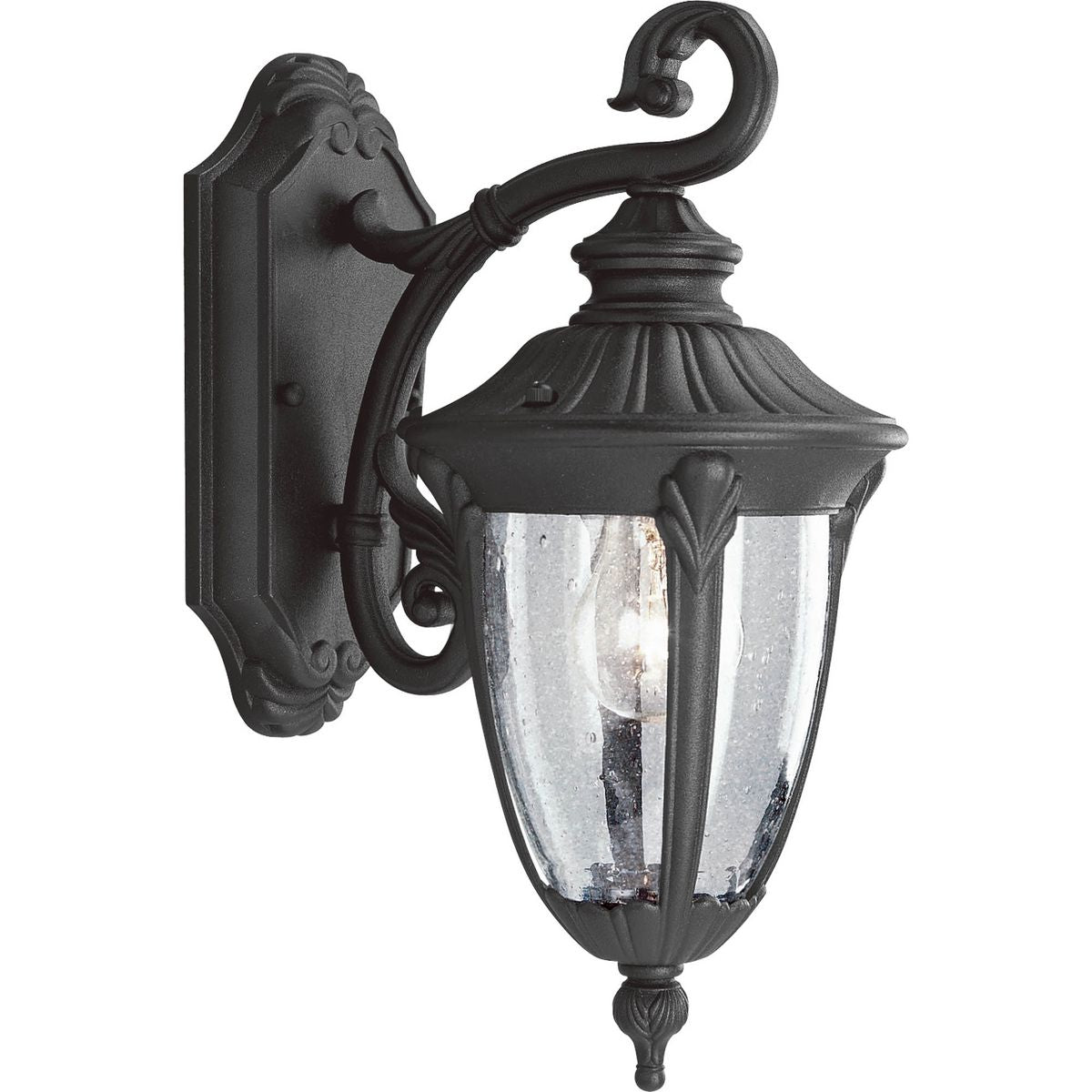 PROGRESS LIGHTING P5820-31 Textured Black Meridian Collection One-Light Small Wall Lantern