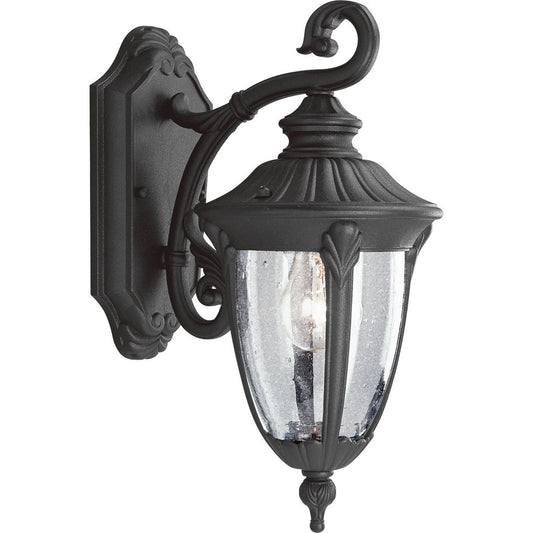 PROGRESS LIGHTING P5820-31 Textured Black Meridian Collection One-Light Small Wall Lantern