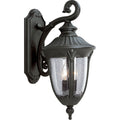 PROGRESS LIGHTING P5822-31 Textured Black Meridian Collection Two-Light Medium Wall Lantern