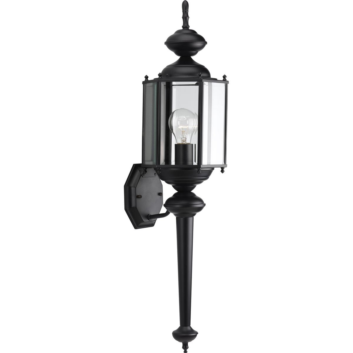 PROGRESS LIGHTING P5831-31 Matte Black Carriage Classics Collection One-Light Wall Lantern