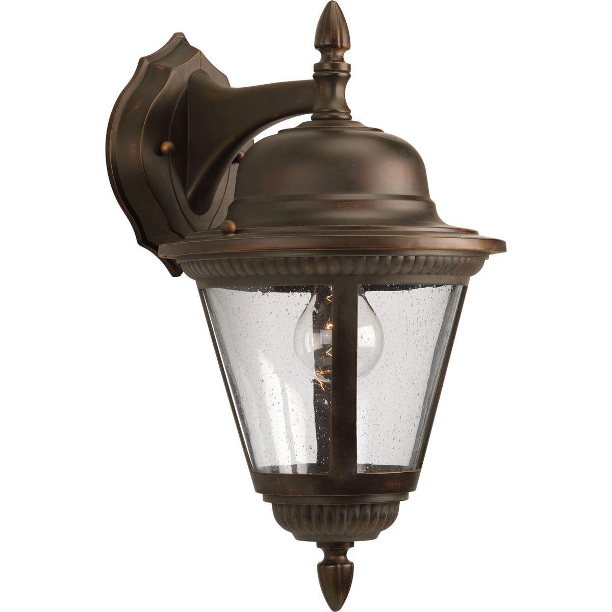 PROGRESS LIGHTING P5863-20 Antique Bronze Westport Collection One-Light Medium Wall Lantern