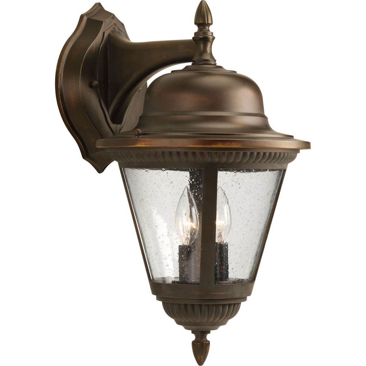 PROGRESS LIGHTING P5864-20 Antique Bronze Westport Collection Two-Light Large Wall Lantern