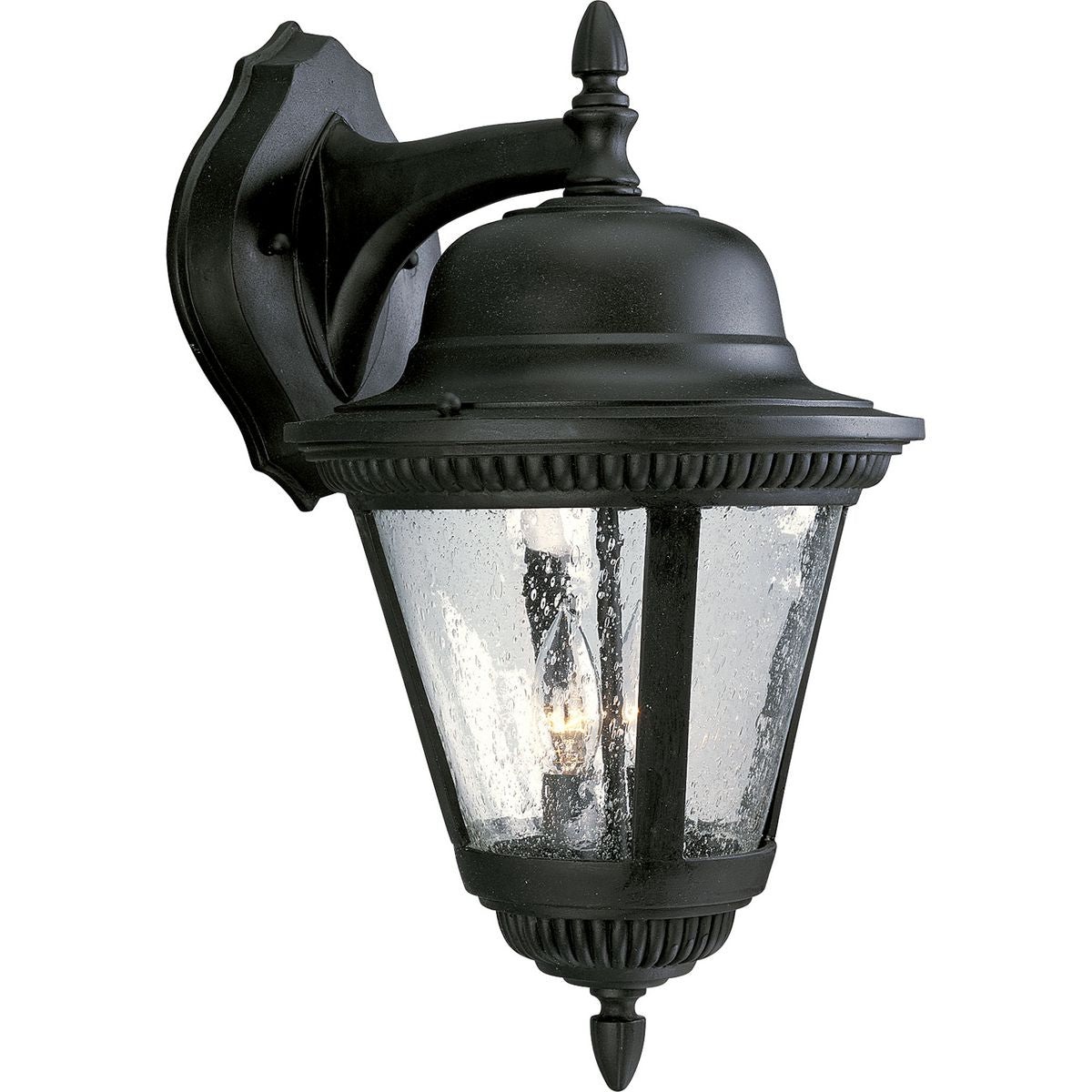 PROGRESS LIGHTING P5864-31 Textured Black Westport Collection Two-Light Large Wall Lantern