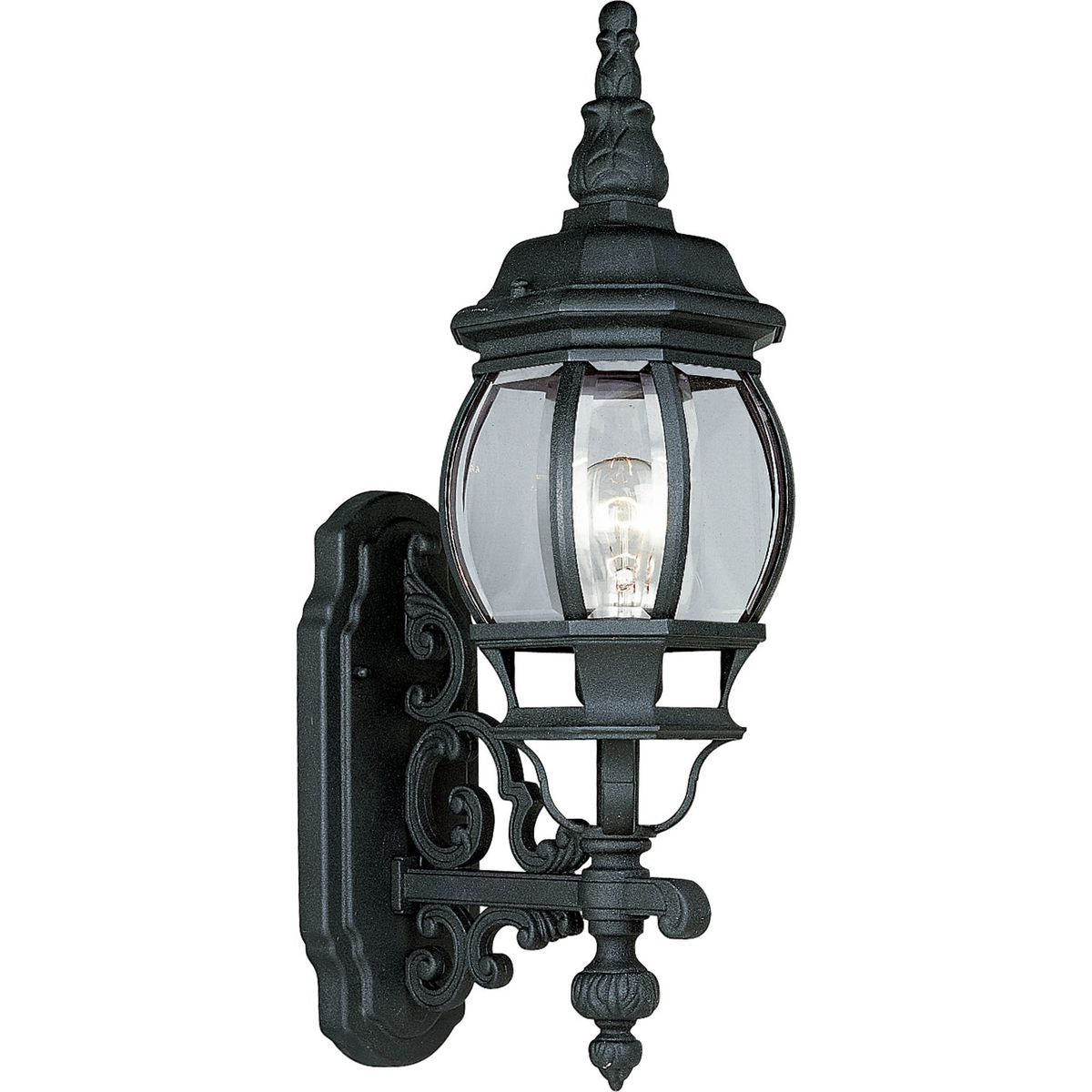 PROGRESS LIGHTING P5878-31 Textured Black Onion Lantern Collection One-Light Wall Lantern