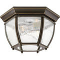 PROGRESS LIGHTING P6019-20 Antique Bronze Roman Coach Collection Two-Light 11" Flush Mount
