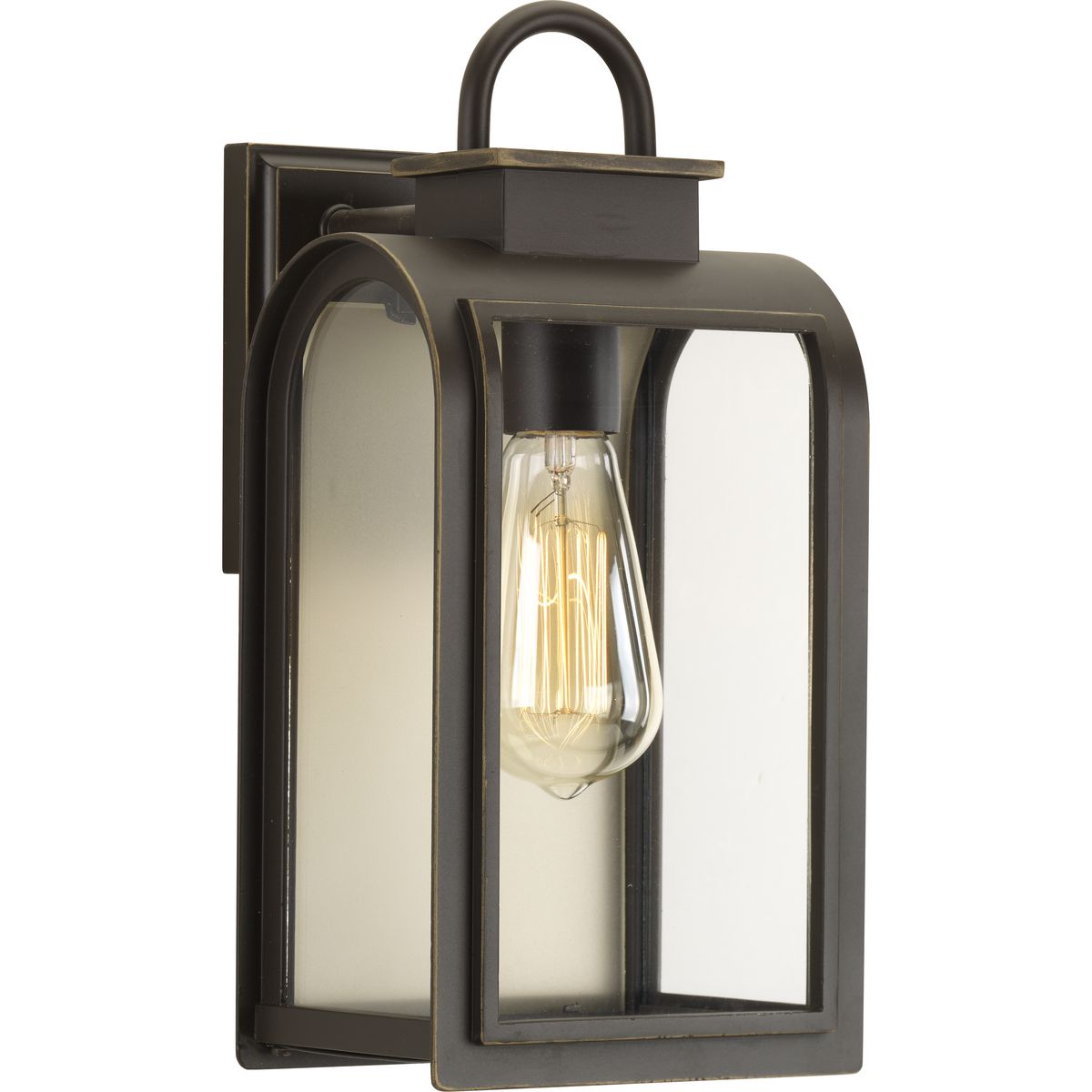 PROGRESS LIGHTING P6030-108 Oil Rubbed Bronze Refuge Collection One-Light Small Wall Lantern