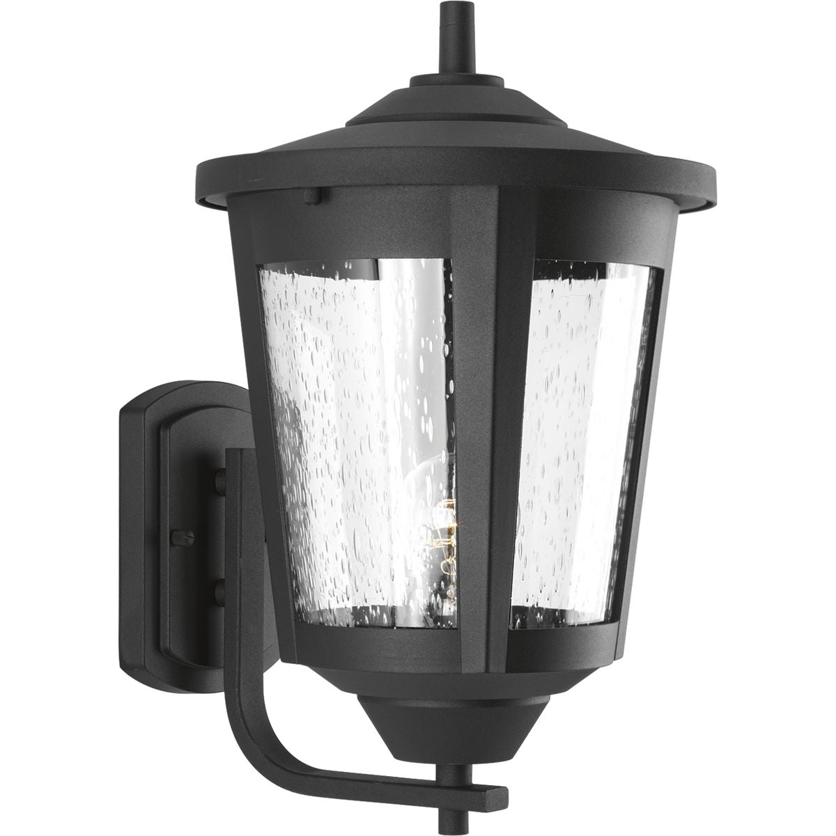 PROGRESS LIGHTING P6075-31 Textured Black East Haven Collection One-Light Large Wall Lantern