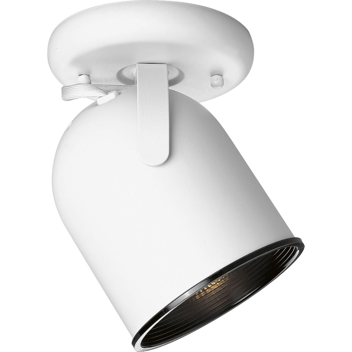 PROGRESS LIGHTING P6144-30 White One-Light Multi Directional Roundback Wall/Ceiling Fixture