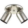 PROGRESS LIGHTING P6149-09 Brushed Nickel Two-Light Multi Directional Roundback Wall/Ceiling Fixture