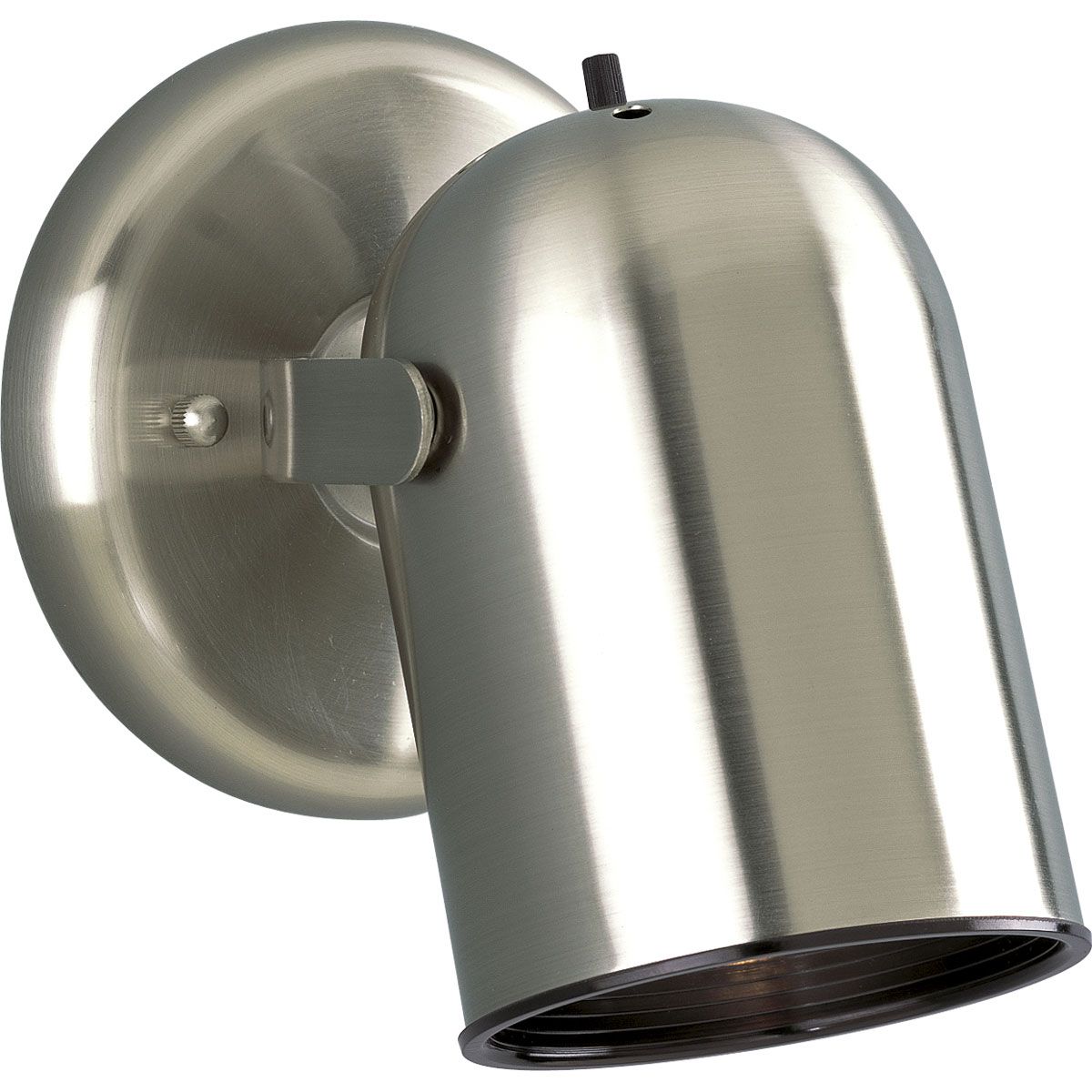 PROGRESS LIGHTING P6155-09 Brushed Nickel One-Light Multi Directional Wall Fixture with On/Off switch