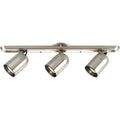 PROGRESS LIGHTING P6160-09 Brushed Nickel Three-Light Multi Directional Roundback Wall/Ceiling Fixture