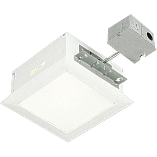PROGRESS LIGHTING P6414-30TG White Complete Square 9-1/2" Recessed Housing and Trim