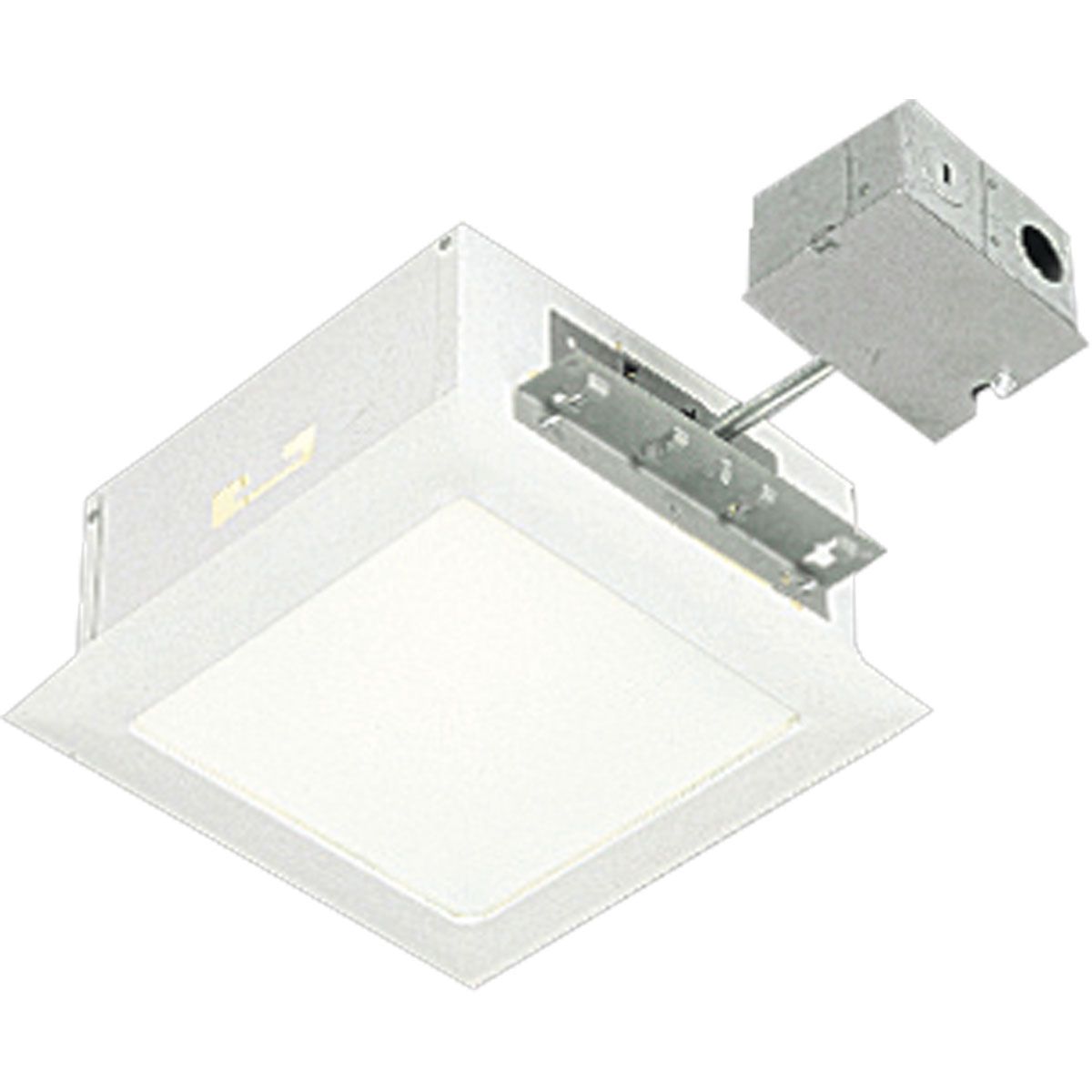 PROGRESS LIGHTING P6416-30TG White Complete Square 11-1/2" Recessed Housing and Trim