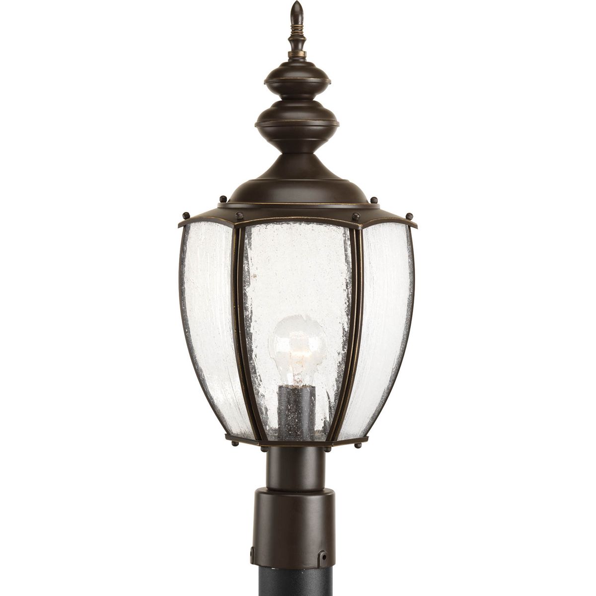 PROGRESS LIGHTING P6417-20 Antique Bronze Roman Coach Collection One-Light Post Lantern
