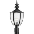 PROGRESS LIGHTING P6417-31 Textured Black Roman Coach Collection One-Light Post Lantern