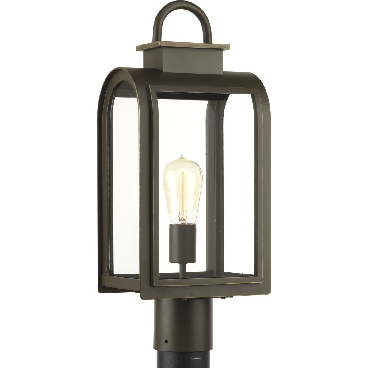PROGRESS LIGHTING P6431-108 Oil Rubbed Bronze Refuge Collection One-Light Post Lantern