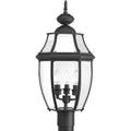 PROGRESS LIGHTING P6433-31 Textured Black New Haven Collection Three-Light Post Lantern