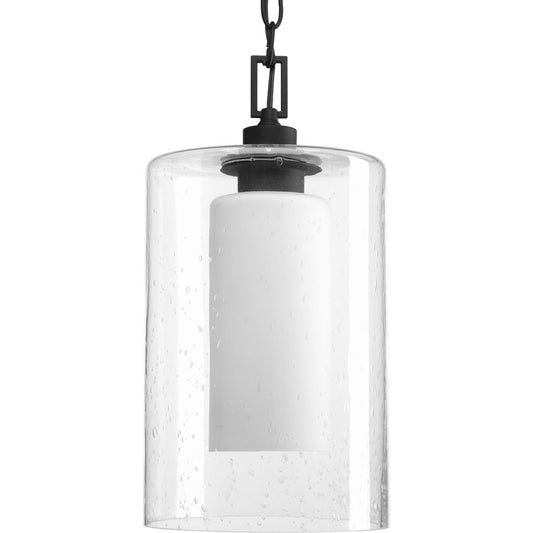 PROGRESS LIGHTING P6520-31 Textured Black Compel Collection One-Light Hanging Lantern