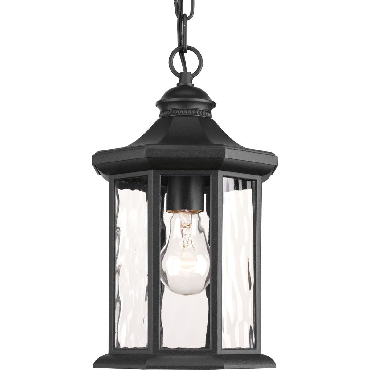 PROGRESS LIGHTING P6529-31 Textured Black Edition Collection One-Light Hanging Lantern
