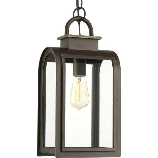 PROGRESS LIGHTING P6531-108 Oil Rubbed Bronze Refuge Collection One-Light Hanging Lantern