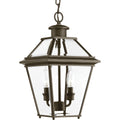 PROGRESS LIGHTING P6537-20 Antique Bronze Burlington Collection Two-Light Hanging Lantern