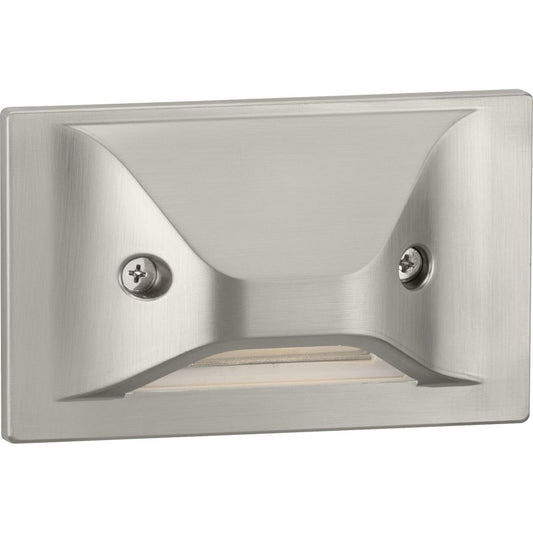 PROGRESS LIGHTING P660005-009-30 Brushed Nickel LED Indoor/Outdoor Brushed Nickel Integrated LED Wall or Step Light