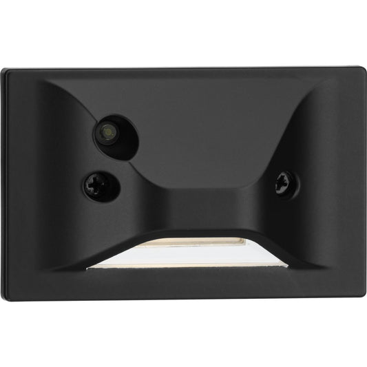 PROGRESS LIGHTING P660007-031-30 Black LED Indoor/Outdoor Black Integrated LED Wall or Step Light with Photocell