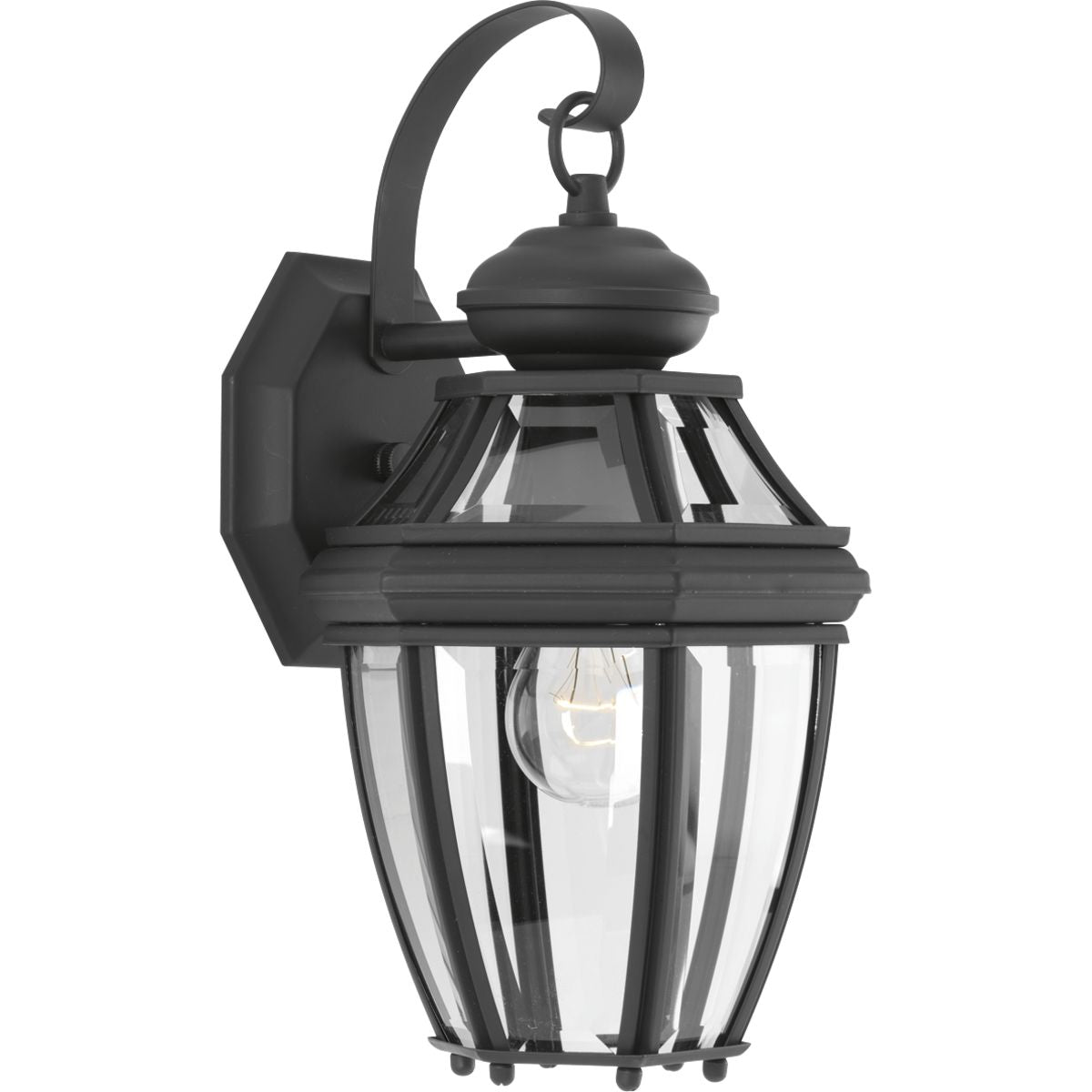 PROGRESS LIGHTING P6610-31 Textured Black New Haven Collection One-Light Small Wall Lantern