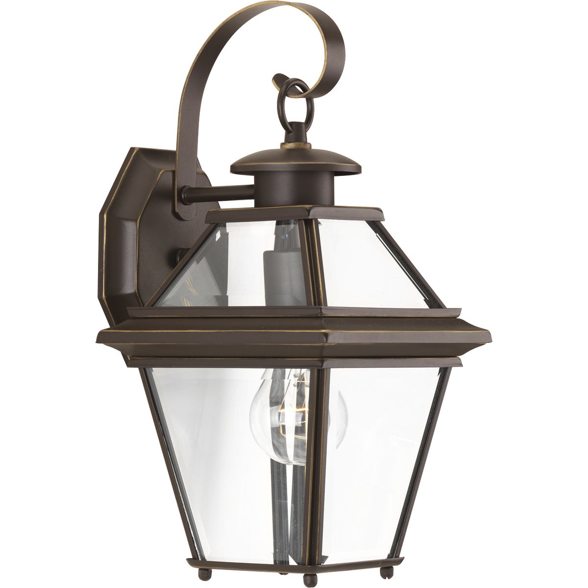 PROGRESS LIGHTING P6615-20 Antique Bronze Burlington Collection One-Light Small Wall Lantern