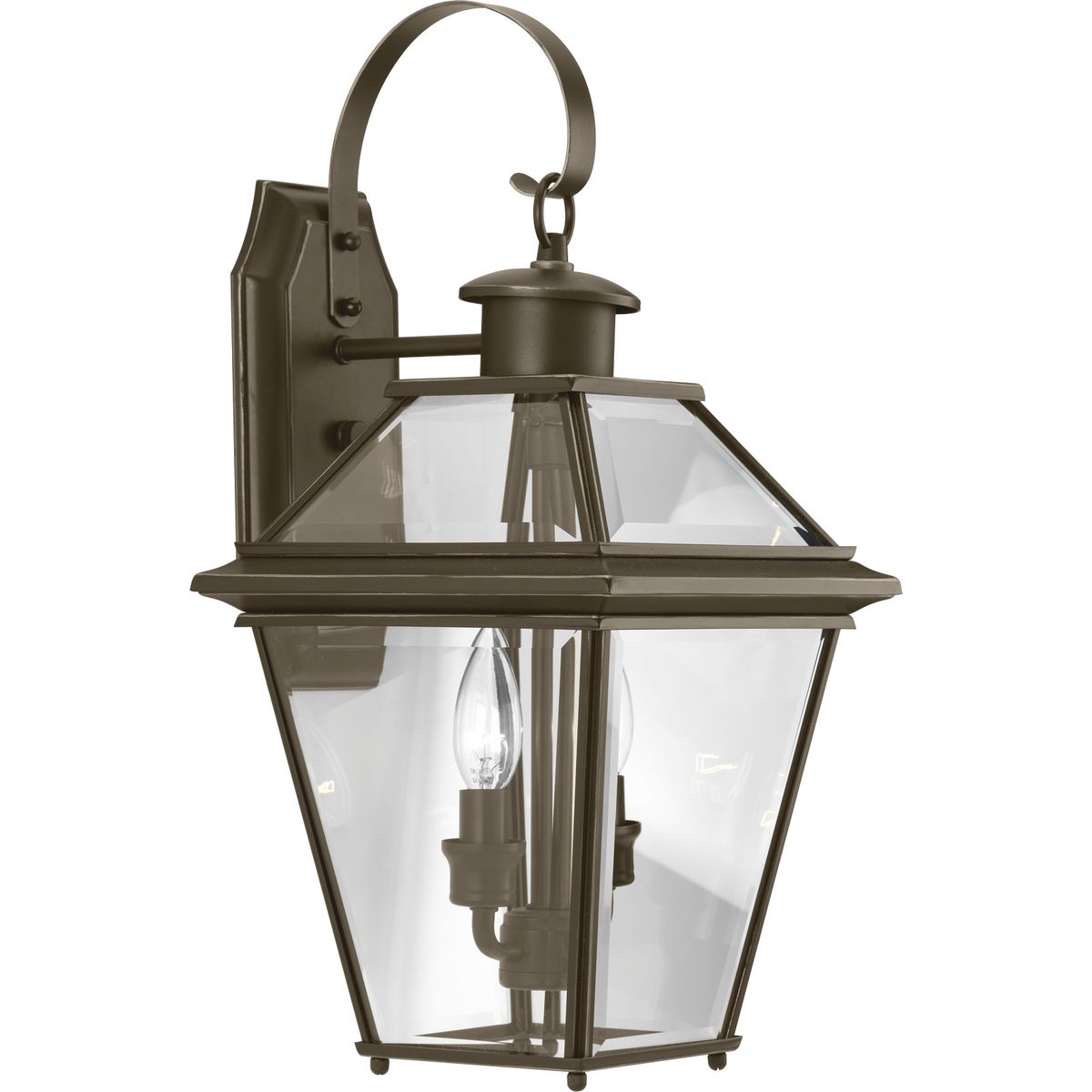 PROGRESS LIGHTING P6616-20 Antique Bronze Burlington Collection Two-Light Medium Wall Lantern
