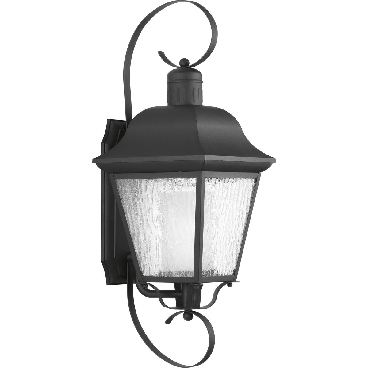 PROGRESS LIGHTING P6621-31MD Textured Black Andover Collection Black One-Light Large Wall Lantern