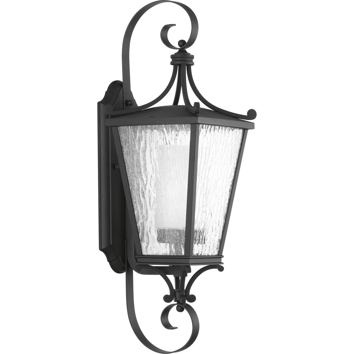 PROGRESS LIGHTING P6627-31MD Textured Black Cadence Collection Black One-Light Medium Wall Lantern
